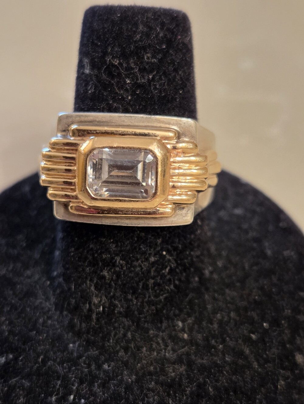 Sterling And 14k Ring